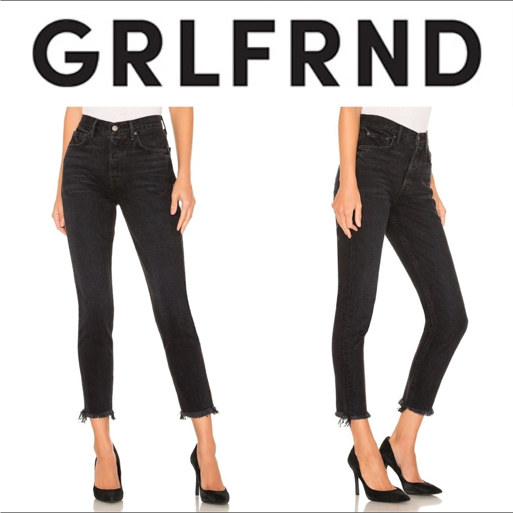 GRLFRND Karolina High Rise Black Jeans